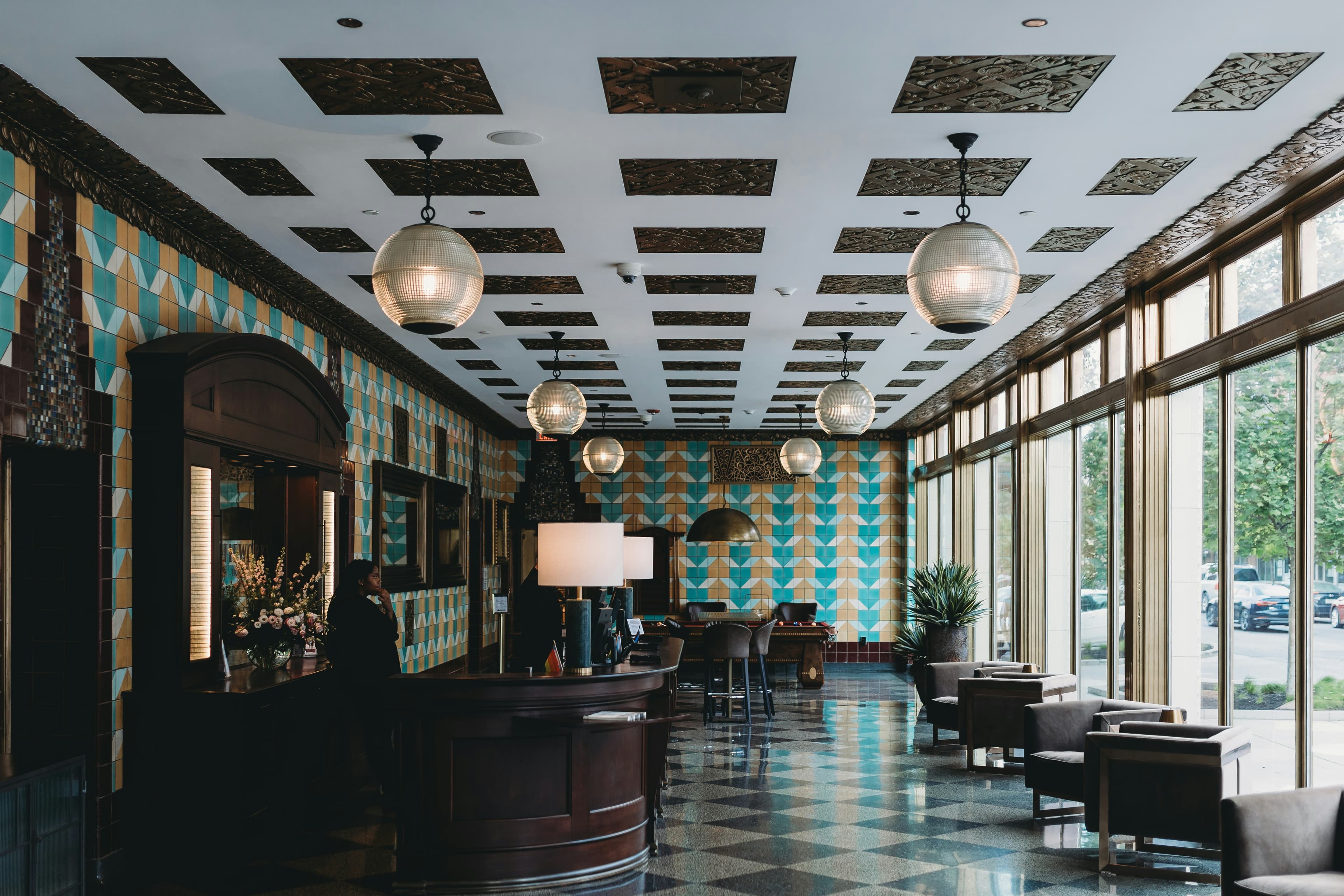 Commercial building lobby